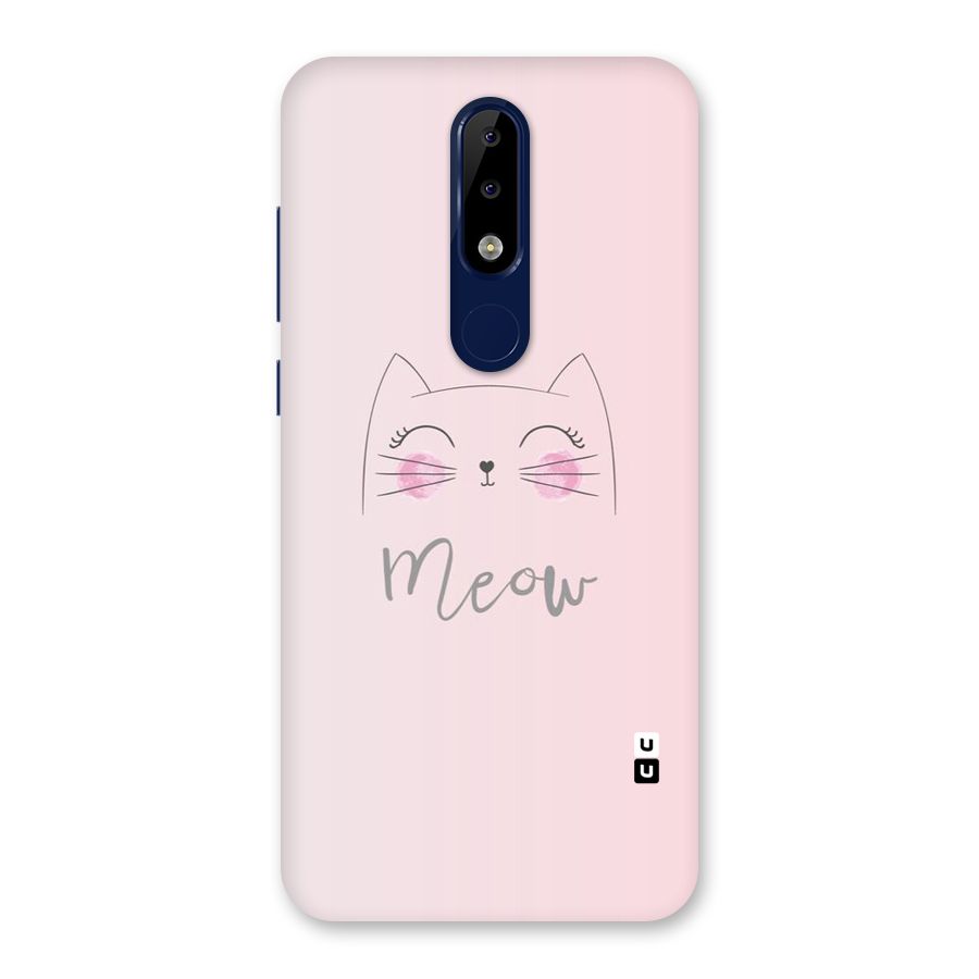 Meow Pink Back Case for Nokia 5.1 Plus
