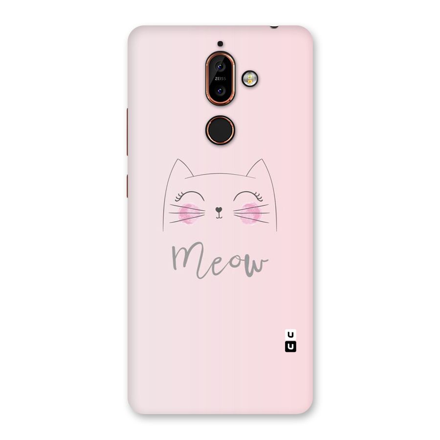 Meow Pink Back Case for Nokia 7 Plus