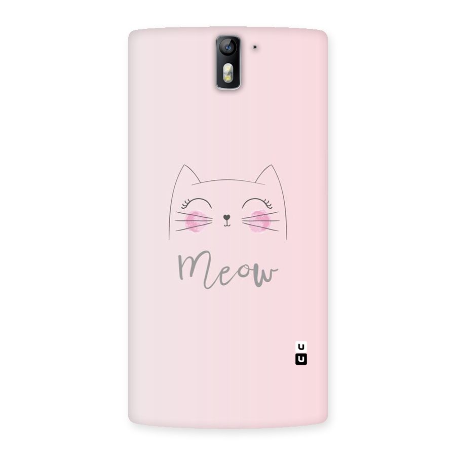 Meow Pink Back Case for One Plus One