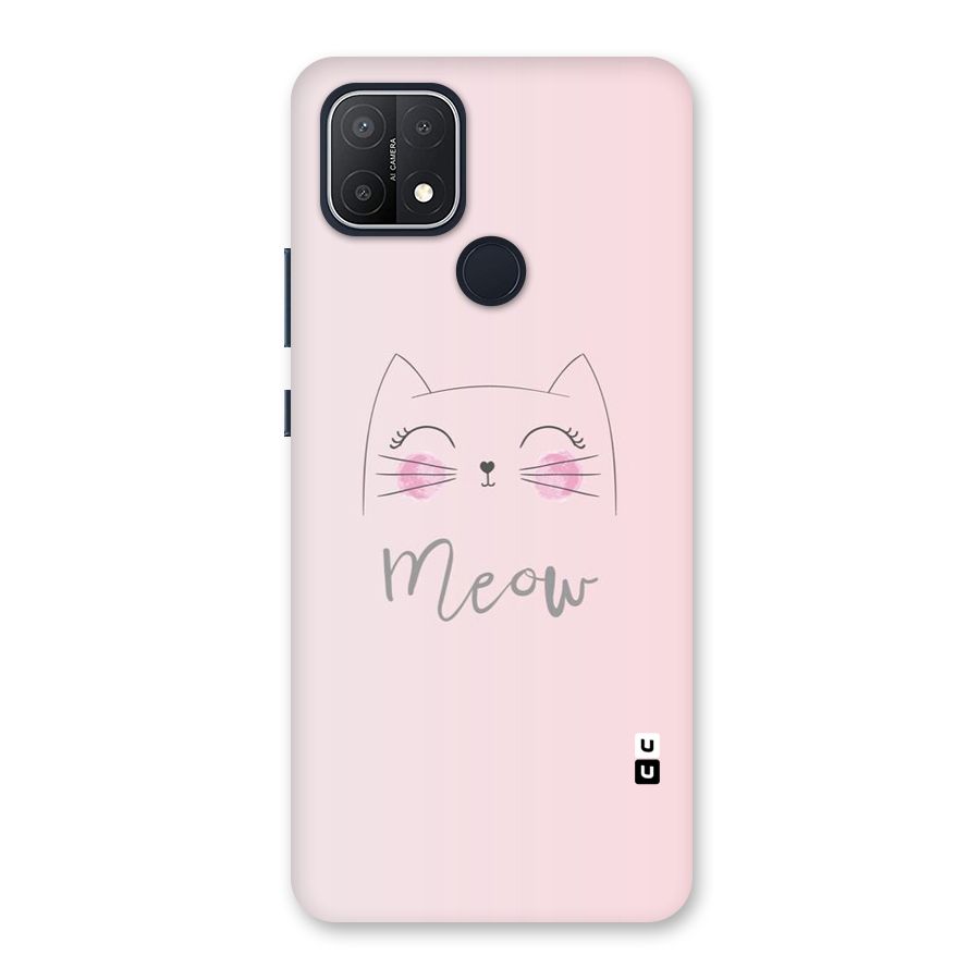 Meow Pink Back Case for Oppo A15s
