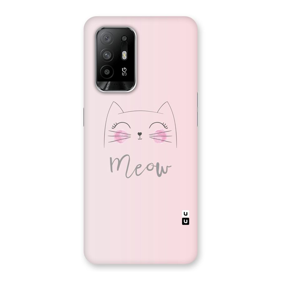 Meow Pink Back Case for Oppo F19 Pro Plus 5G