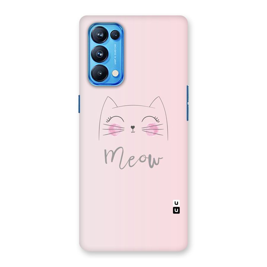 Meow Pink Back Case for Oppo Reno5 Pro 5G