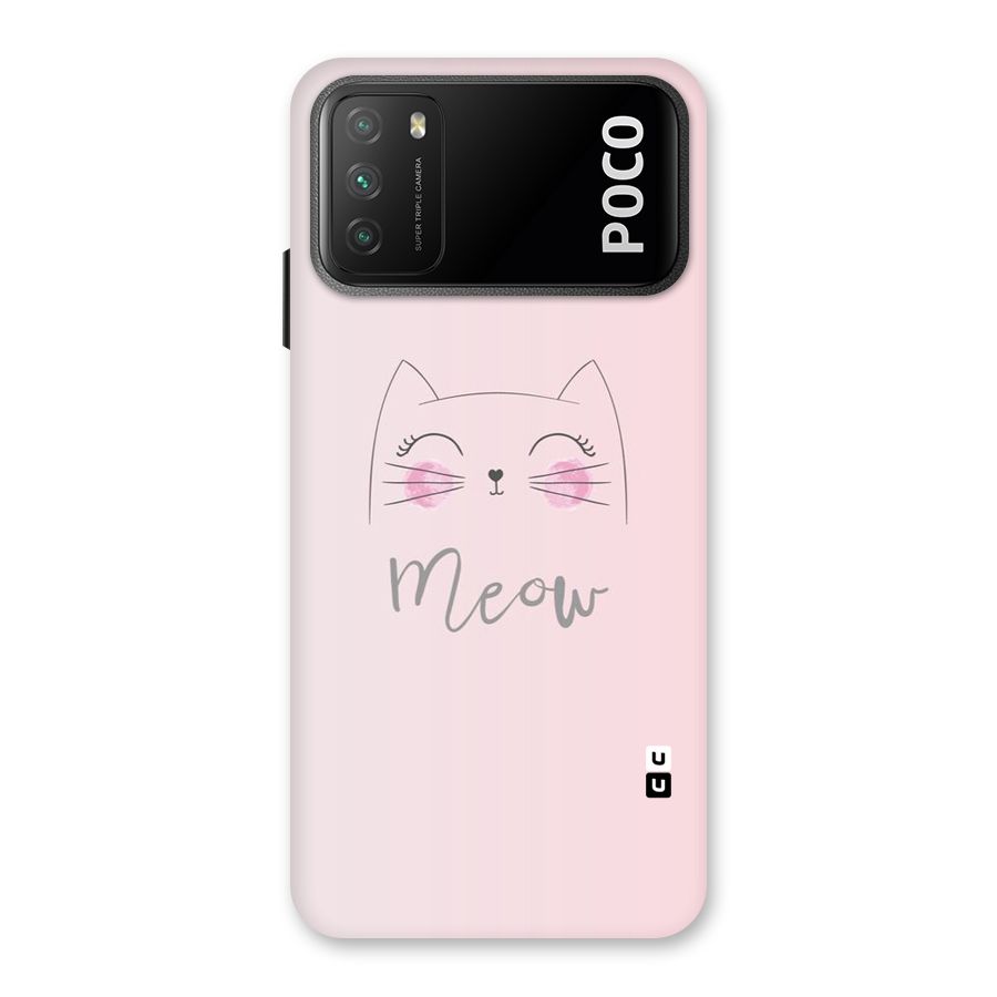 Meow Pink Back Case for Poco M3