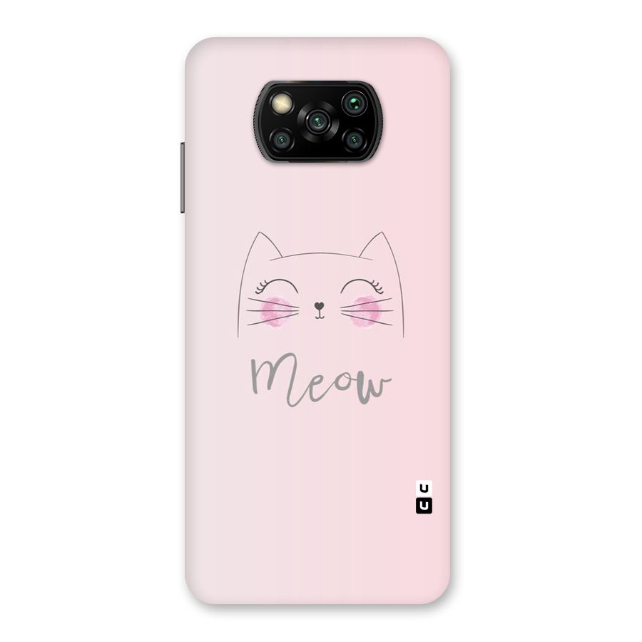 Meow Pink Back Case for Poco X3