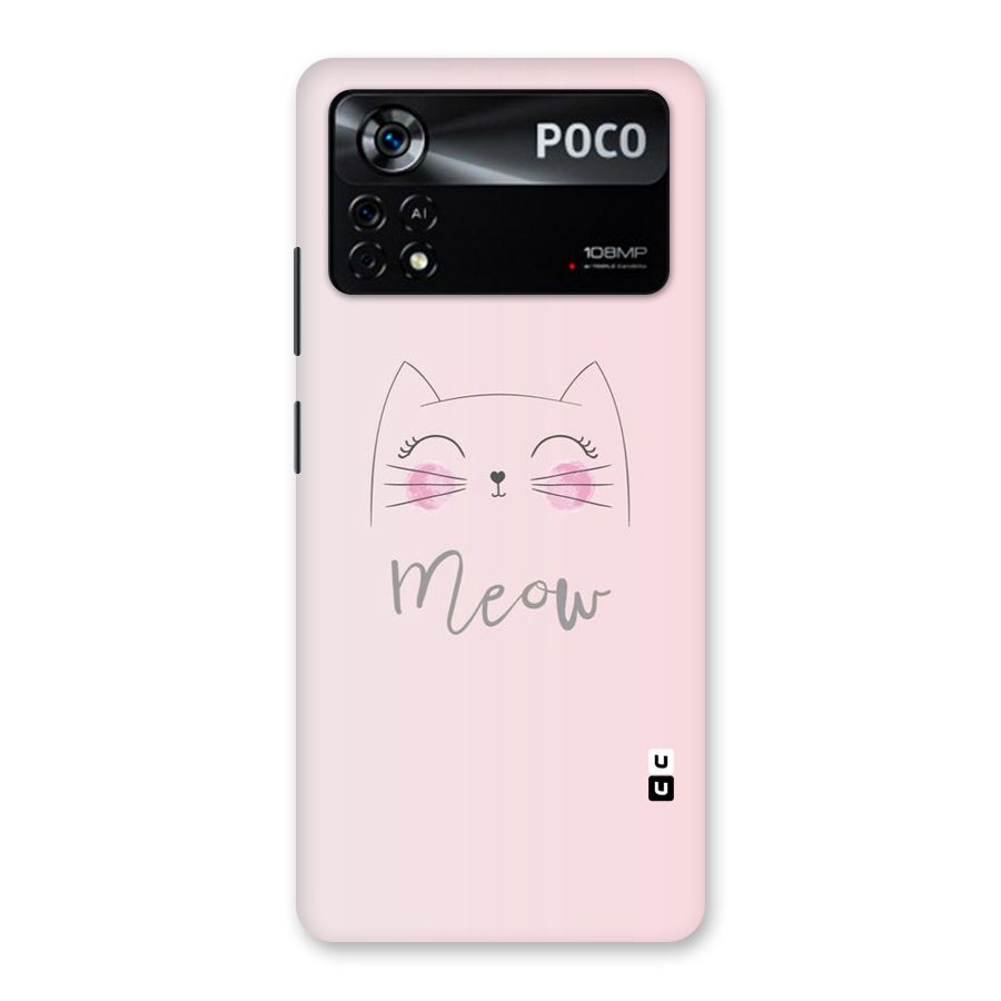 Meow Pink Back Case for Poco X4 Pro 5G