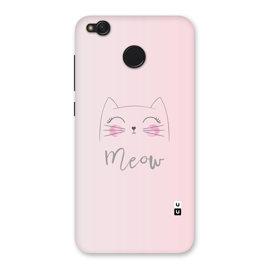 Meow Pink Back Case for Redmi 4
