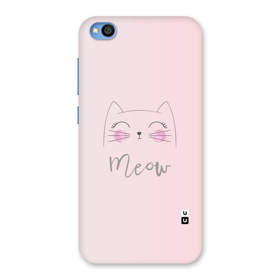 Meow Pink Back Case for Redmi Go