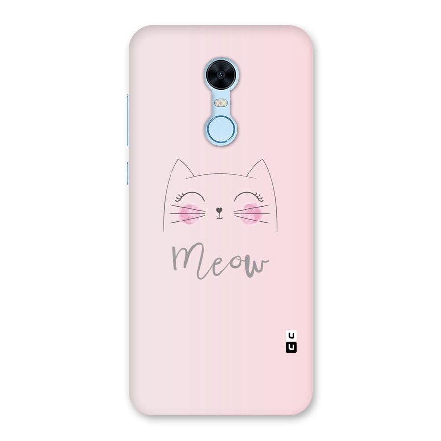 Meow Pink Back Case for Redmi Note 5