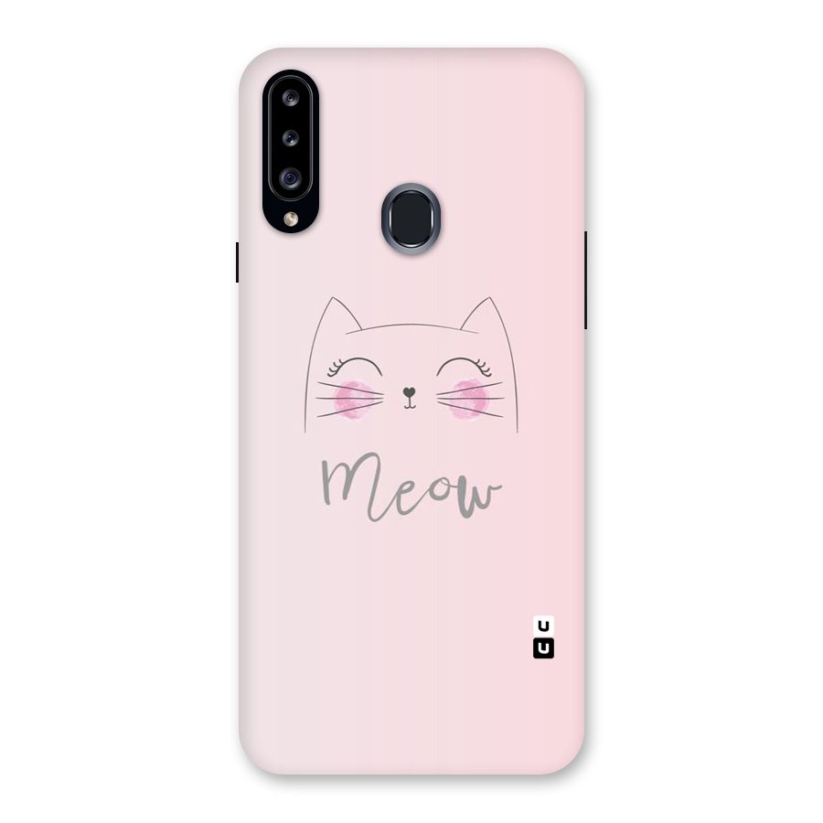 Meow Pink Back Case for Samsung Galaxy A20s