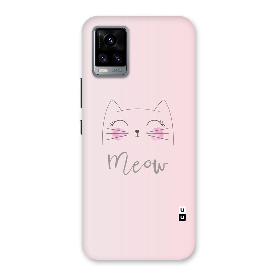 Meow Pink Back Case for Vivo V20