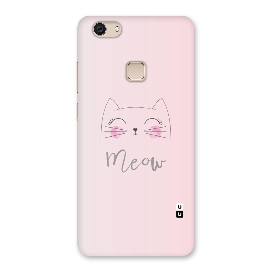Meow Pink Back Case for Vivo V7