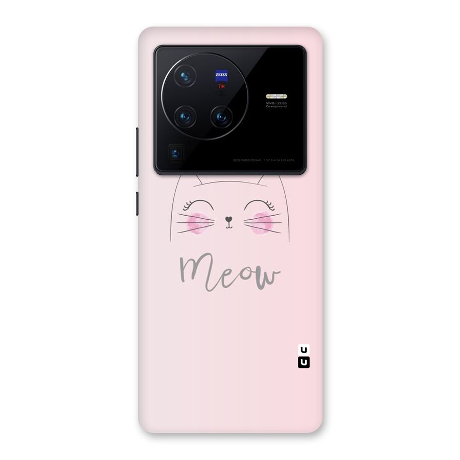 Meow Pink Back Case for Vivo X80 Pro