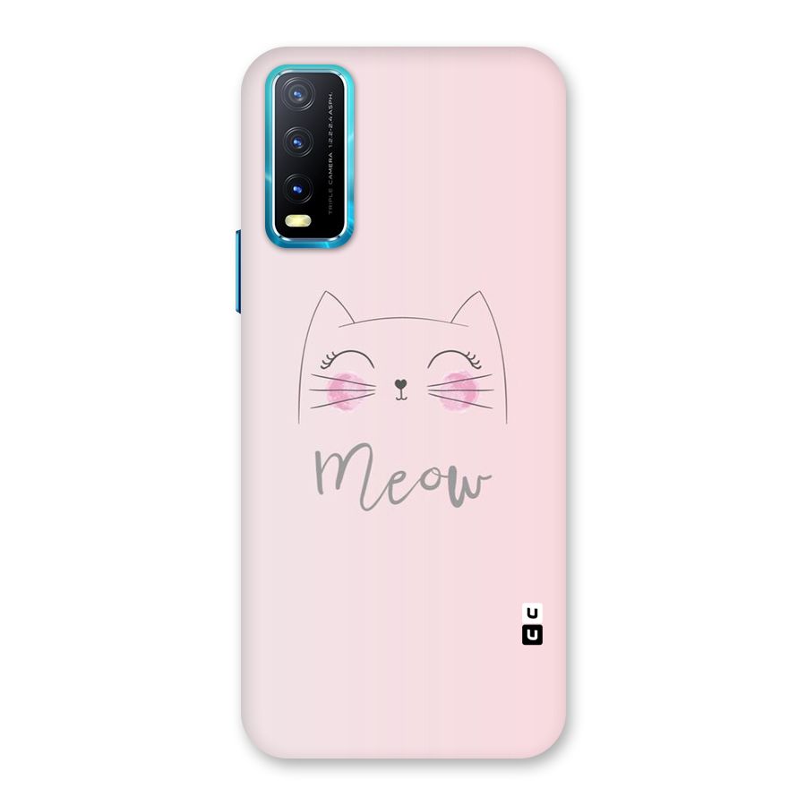 Meow Pink Back Case for Vivo Y20