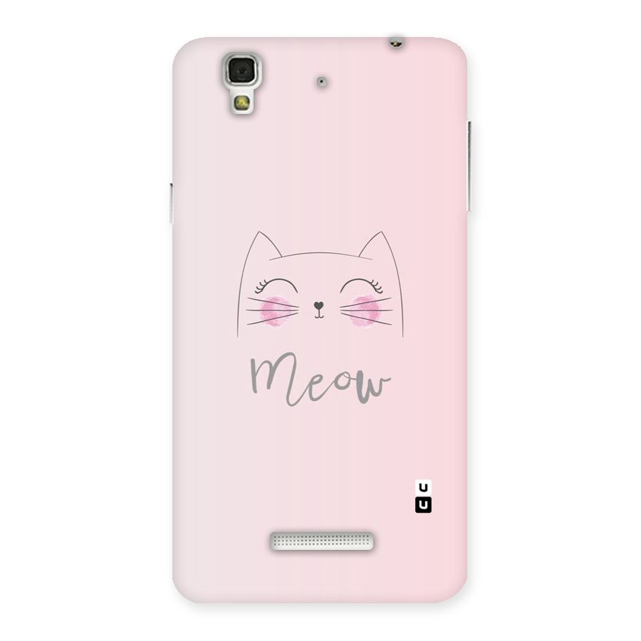 Meow Pink Back Case for Yu Yureka