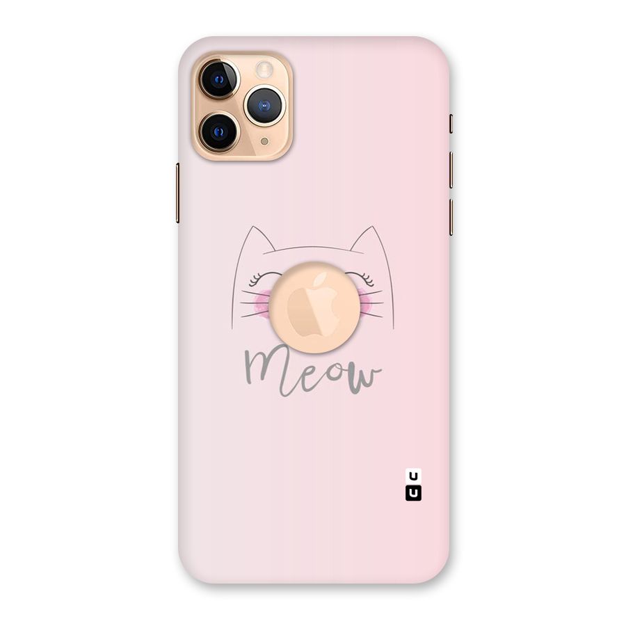 Meow Pink Back Case for iPhone 11 Pro Max Logo Cut
