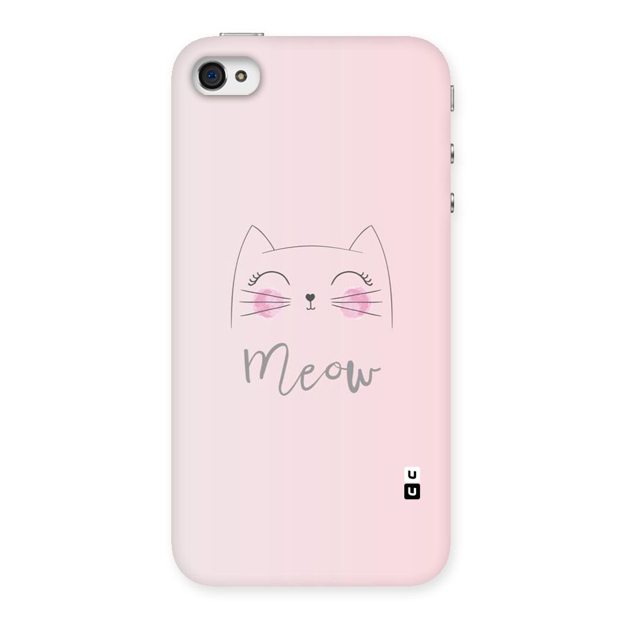 Meow Pink Back Case for iPhone 4 4s