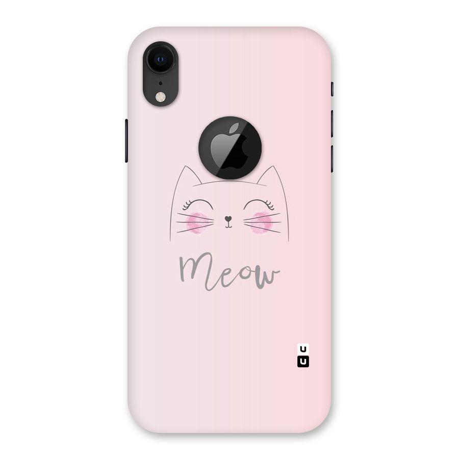 Meow Pink Back Case for iPhone XR Logo Cut