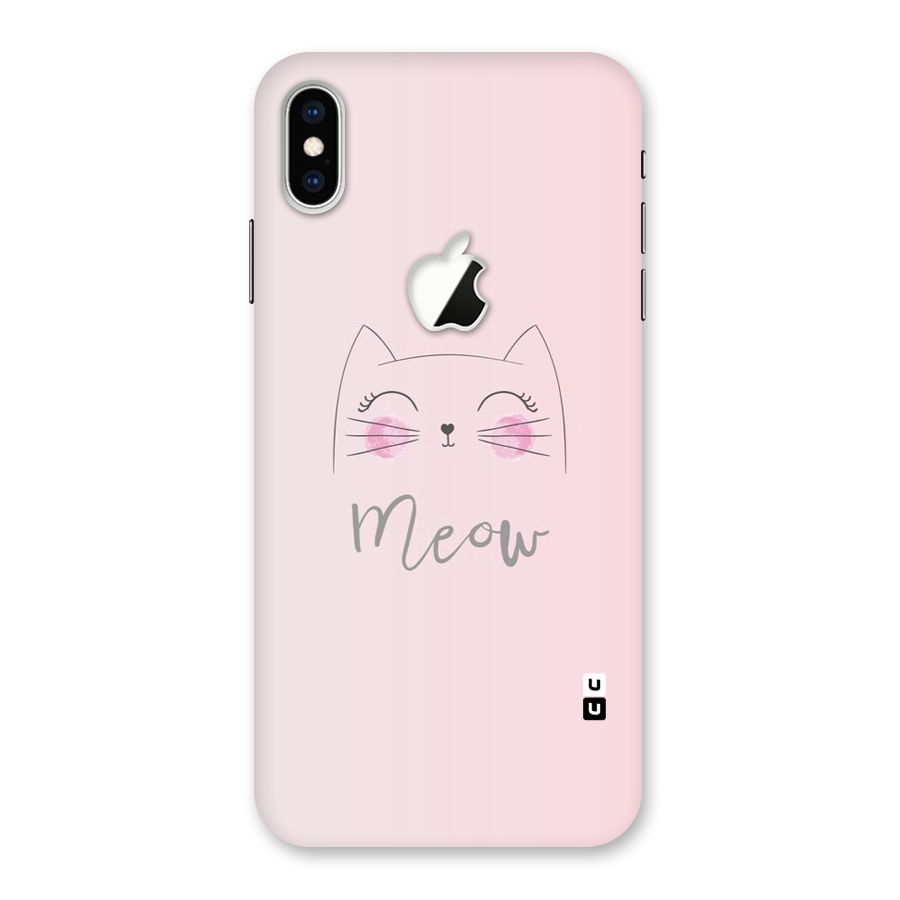 Meow Pink Back Case for iPhone XS Max Apple Cut