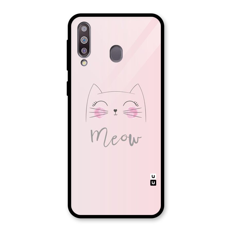 Meow Pink Glass Back Case for Galaxy M30