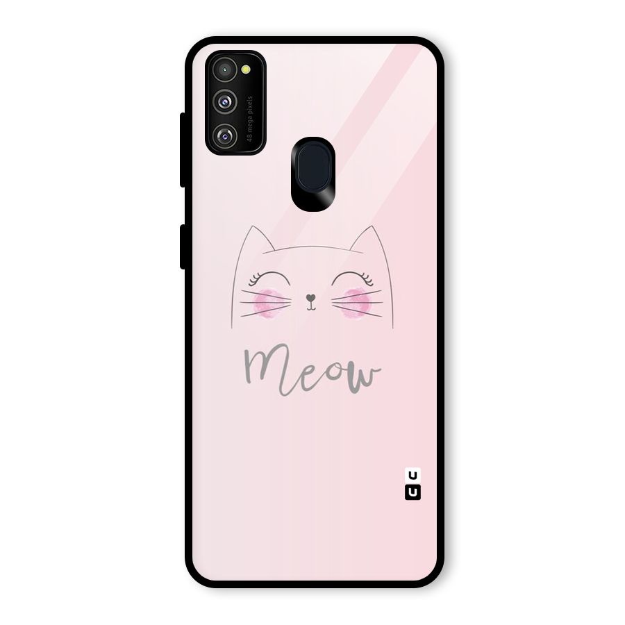 Meow Pink Glass Back Case for Galaxy M30s