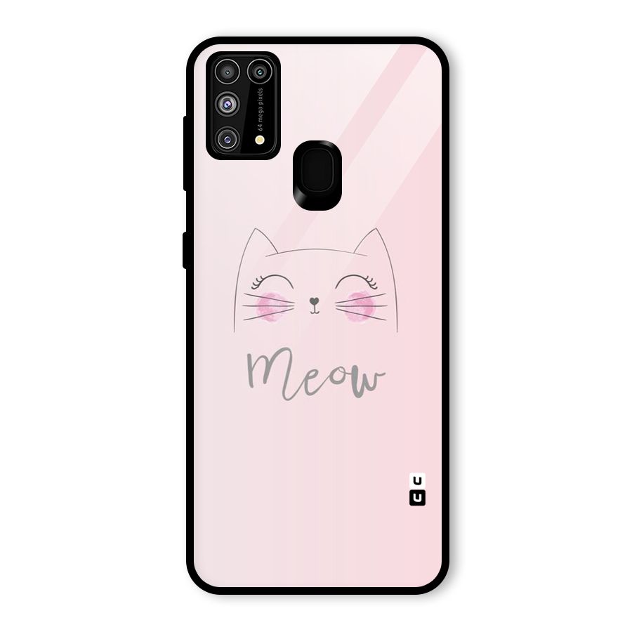 Meow Pink Glass Back Case for Galaxy M31