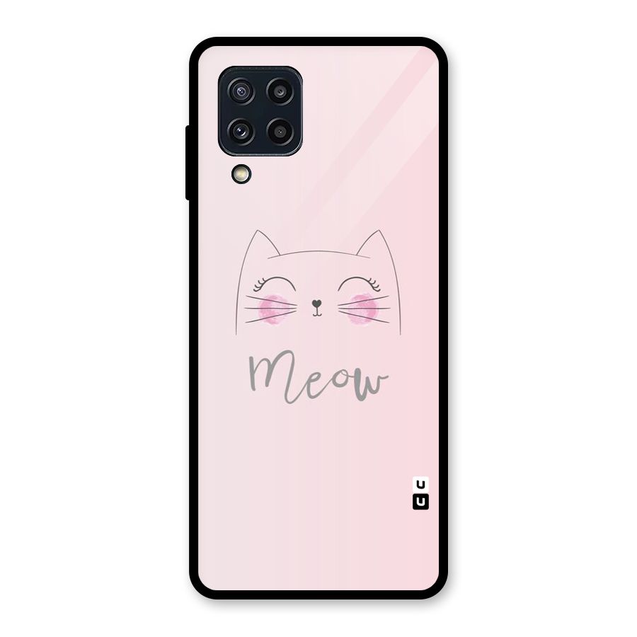 Meow Pink Glass Back Case for Galaxy M32