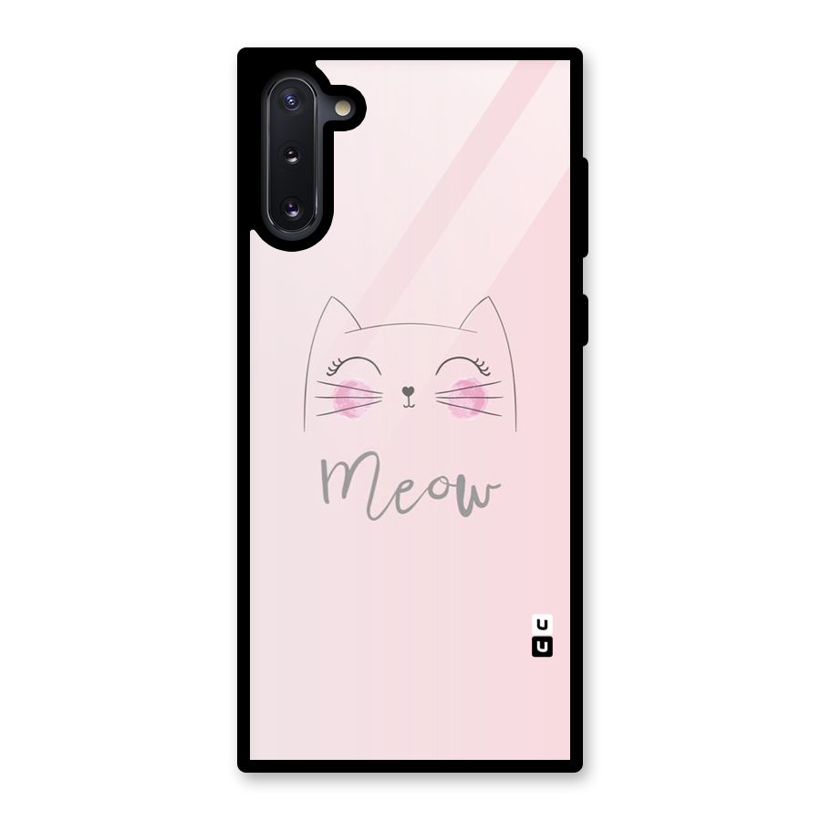 Meow Pink Glass Back Case for Galaxy Note 10