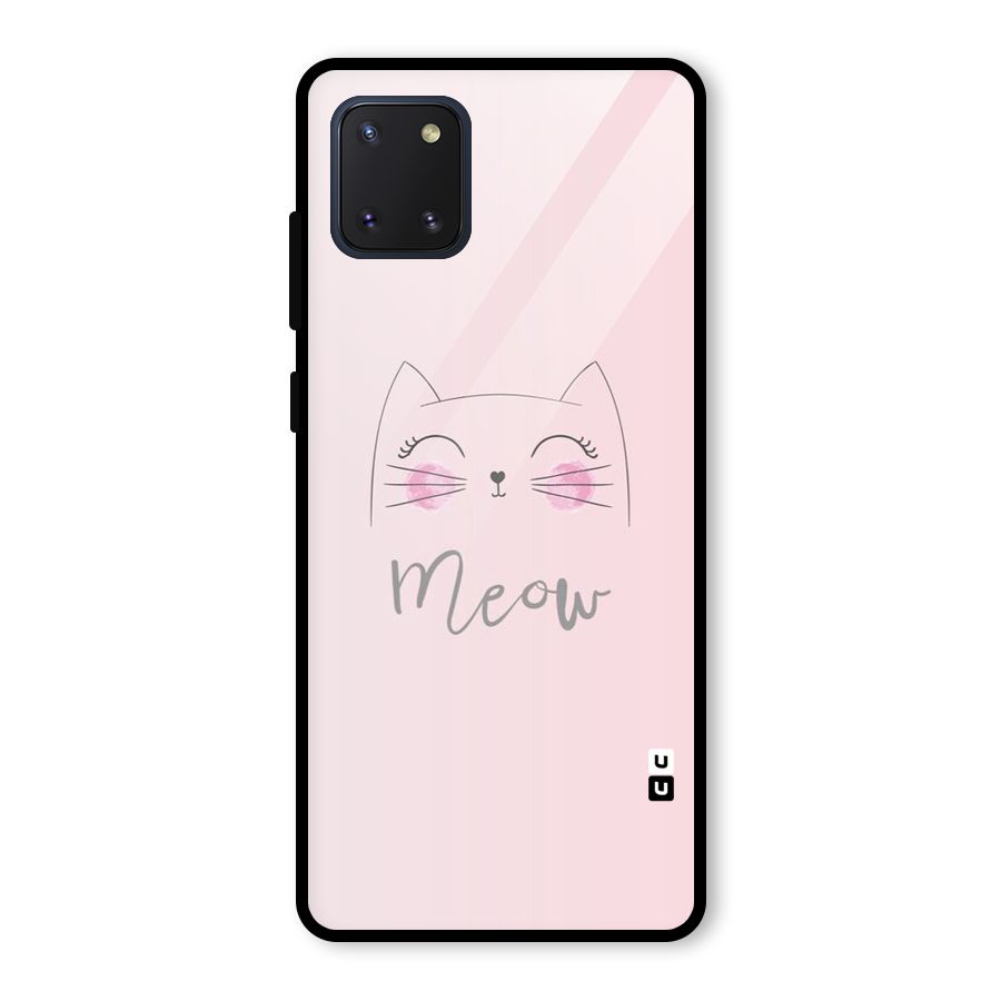 Meow Pink Glass Back Case for Galaxy Note 10 Lite