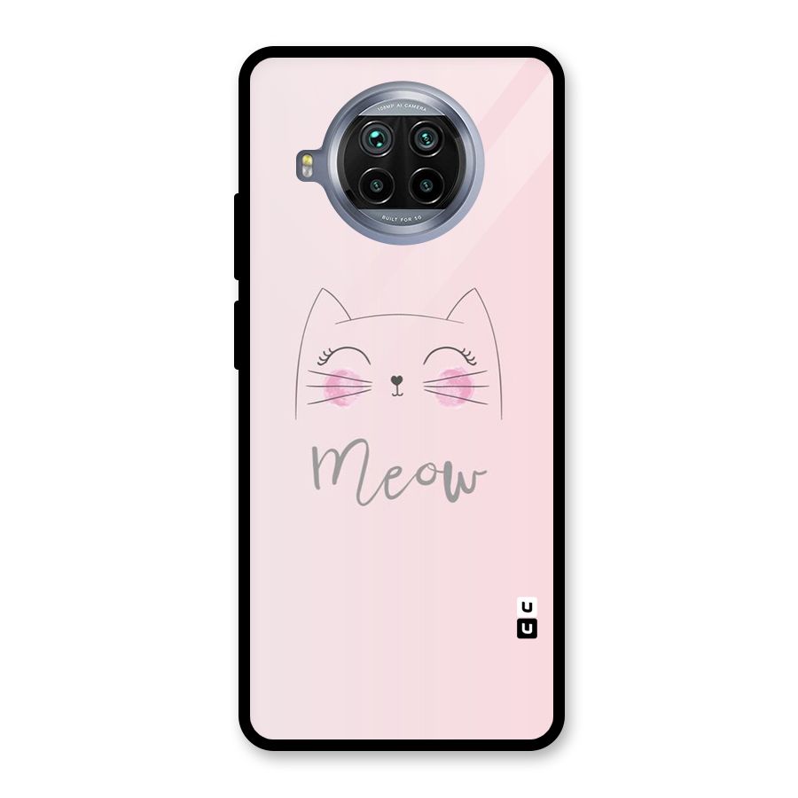 Meow Pink Glass Back Case for Mi 10i