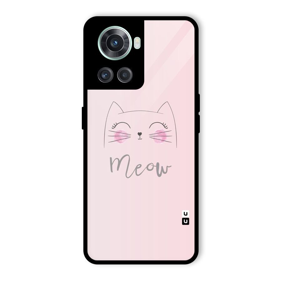 Meow Pink Glass Back Case for OnePlus 10R