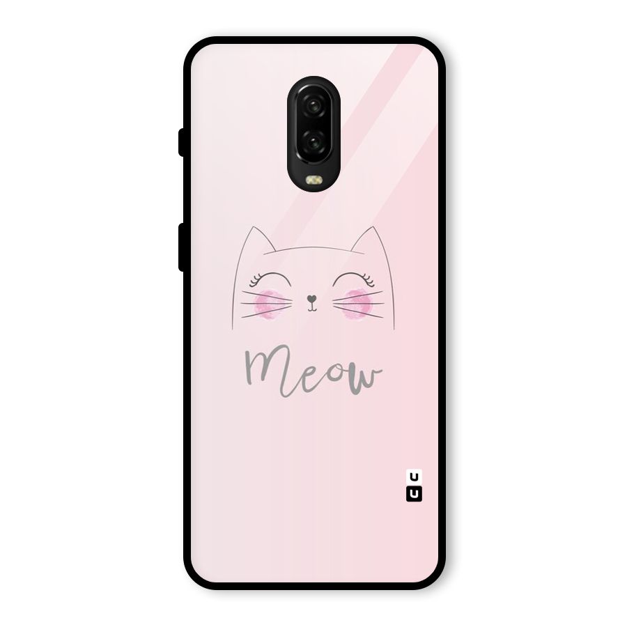 Meow Pink Glass Back Case for OnePlus 6T