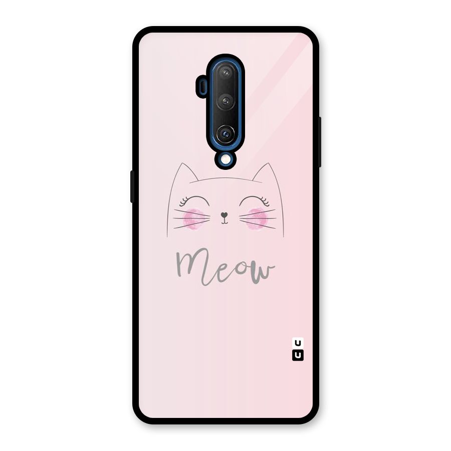 Meow Pink Glass Back Case for OnePlus 7T Pro
