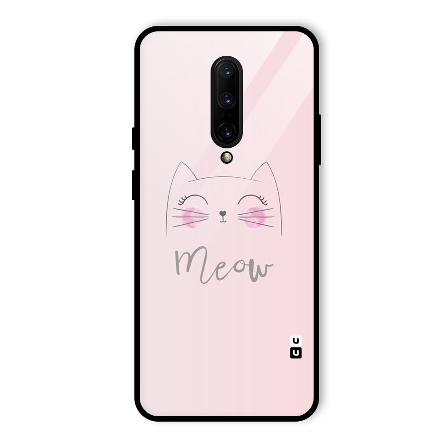Meow Pink Glass Back Case for OnePlus 7 Pro