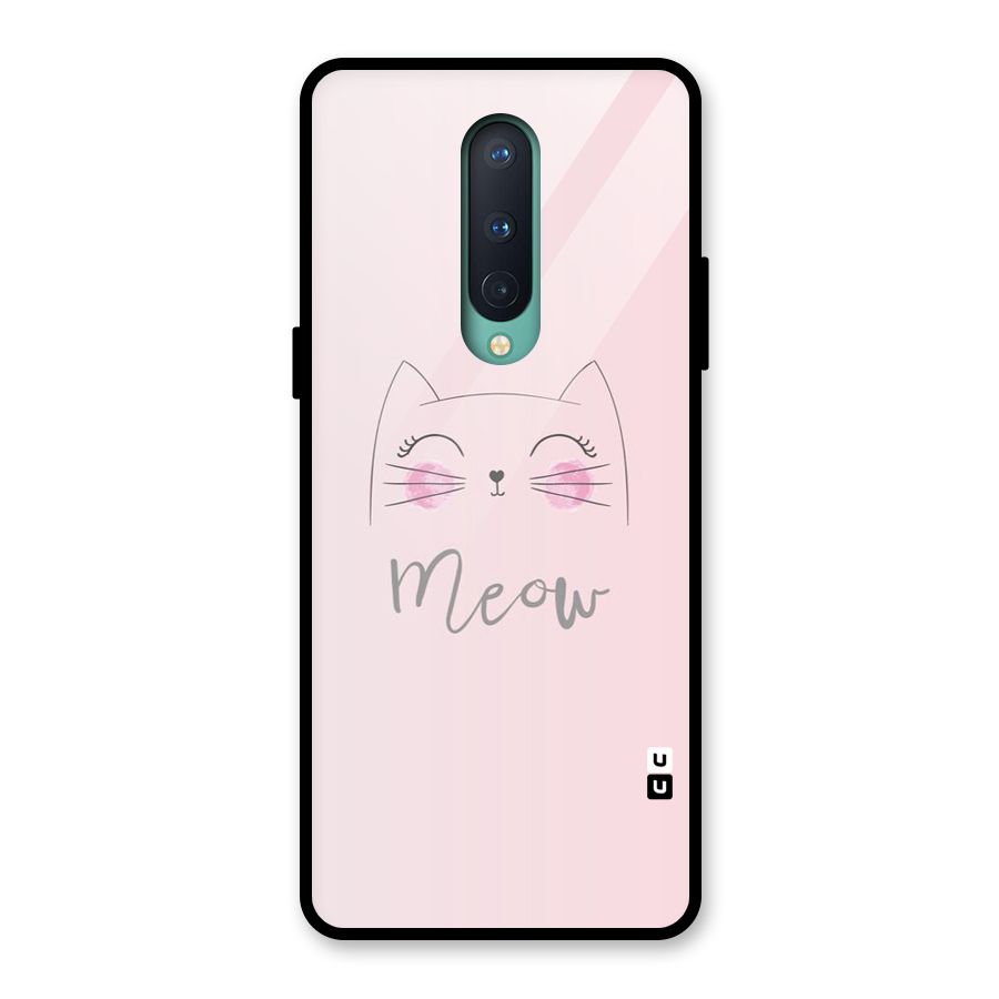 Meow Pink Glass Back Case for OnePlus 8