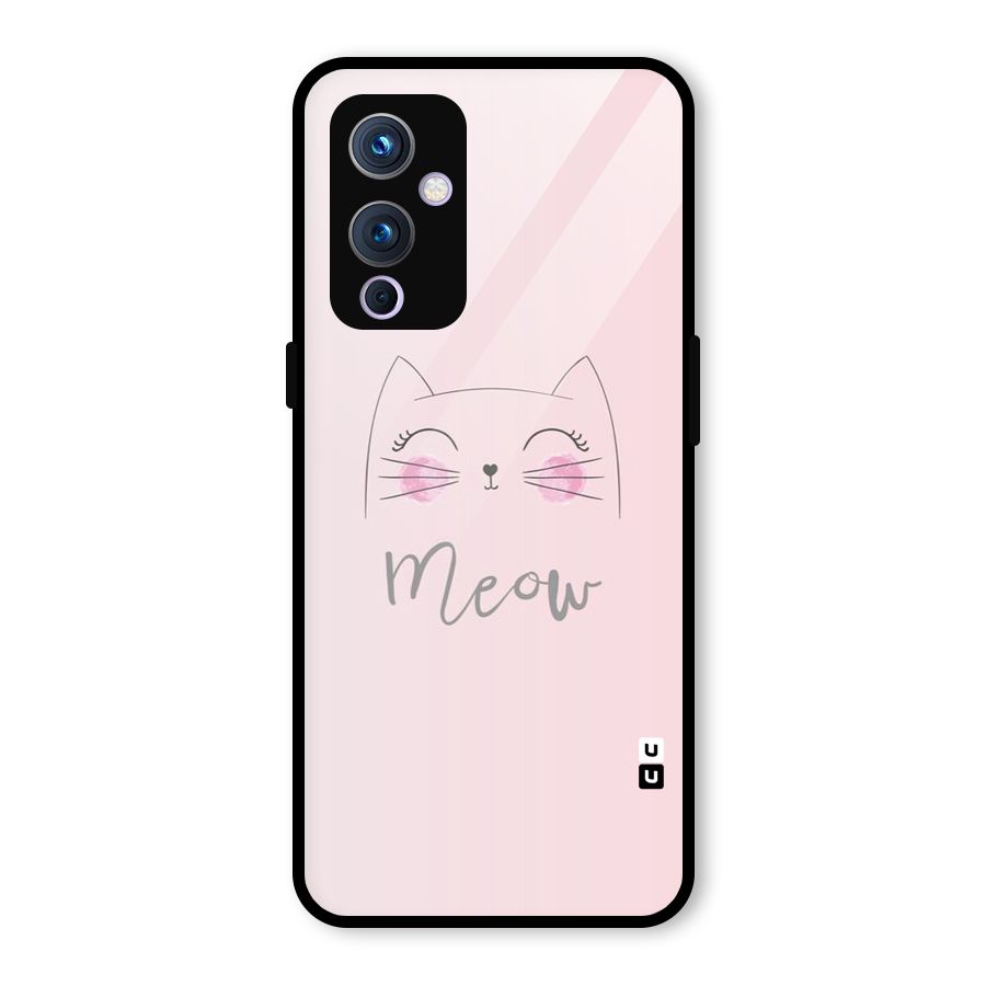 Meow Pink Glass Back Case for OnePlus 9