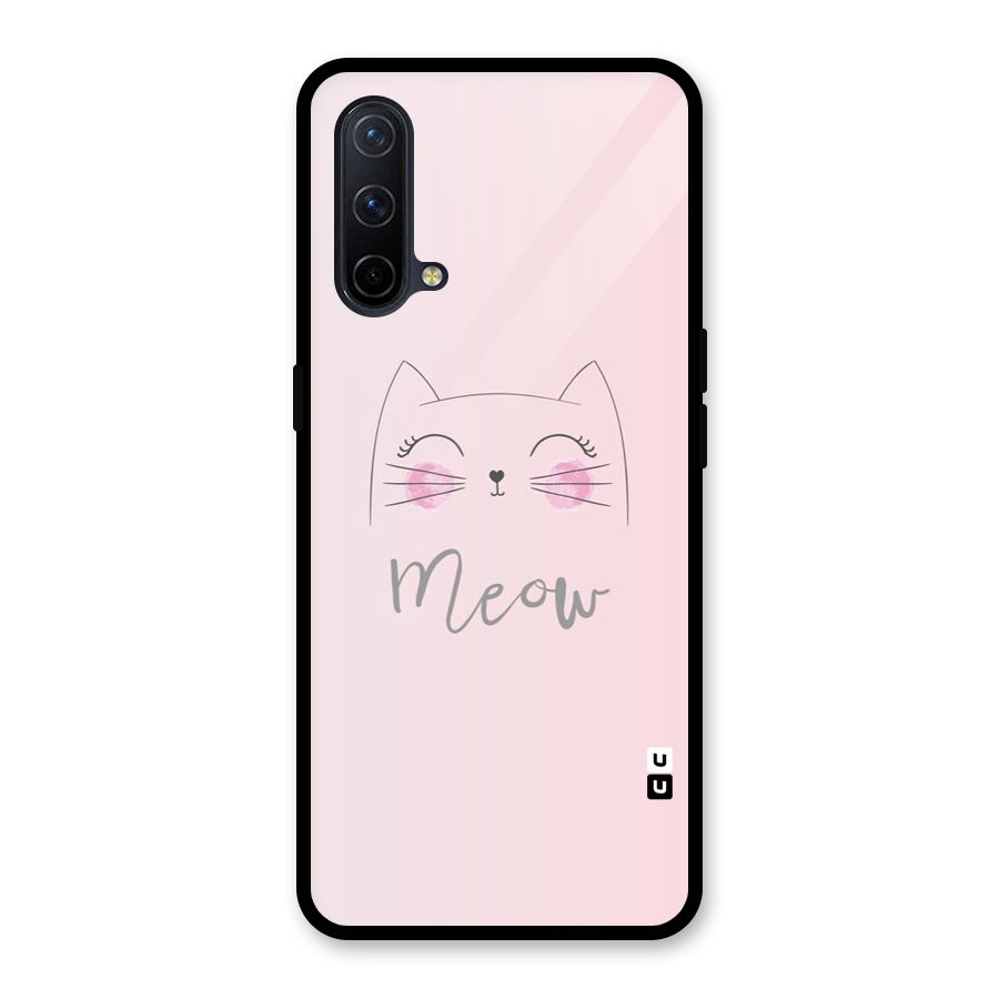 Meow Pink Glass Back Case for OnePlus Nord CE 5G