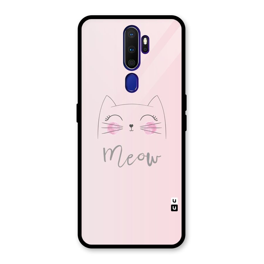 Meow Pink Glass Back Case for Oppo A9 (2020)