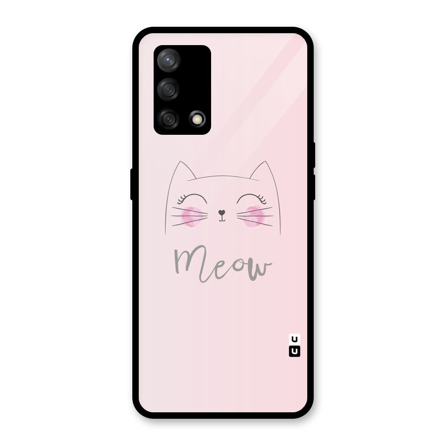 Meow Pink Glass Back Case for Oppo F19
