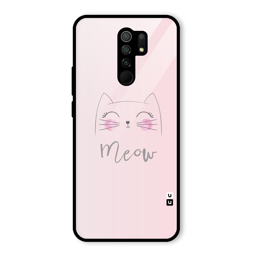 Meow Pink Glass Back Case for Poco M2