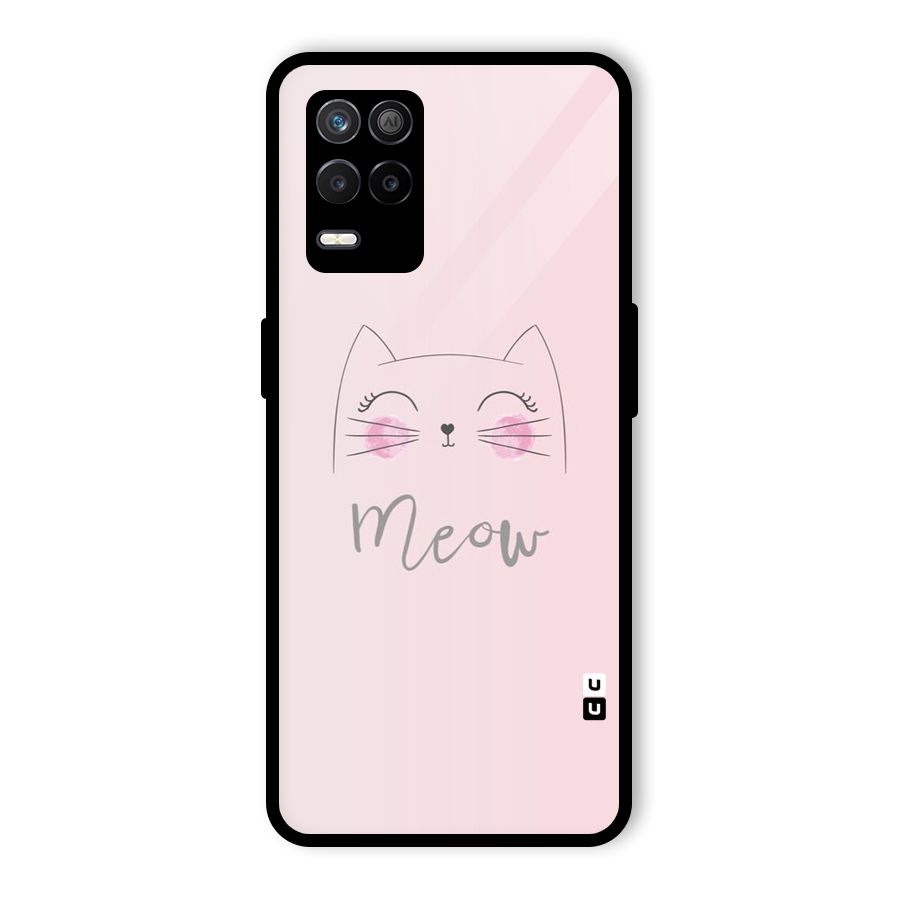 Meow Pink Glass Back Case for Realme 8 5G