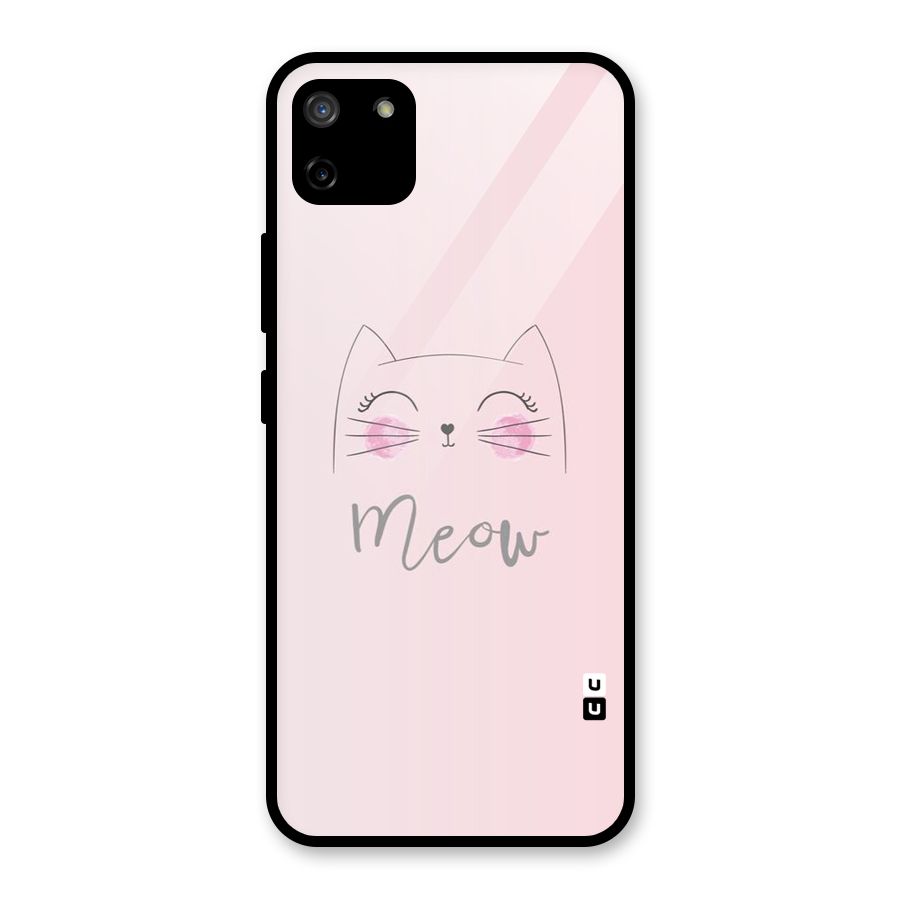 Meow Pink Glass Back Case for Realme C11