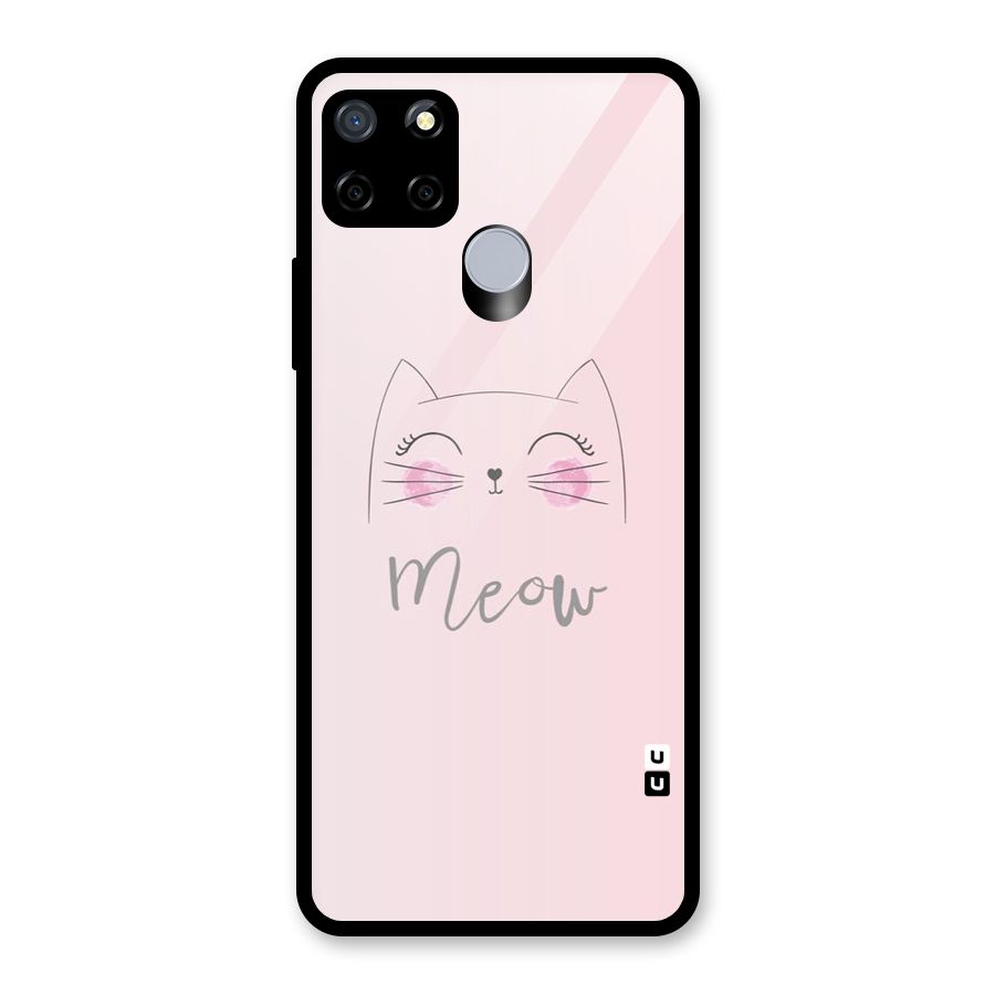 Meow Pink Glass Back Case for Realme C12
