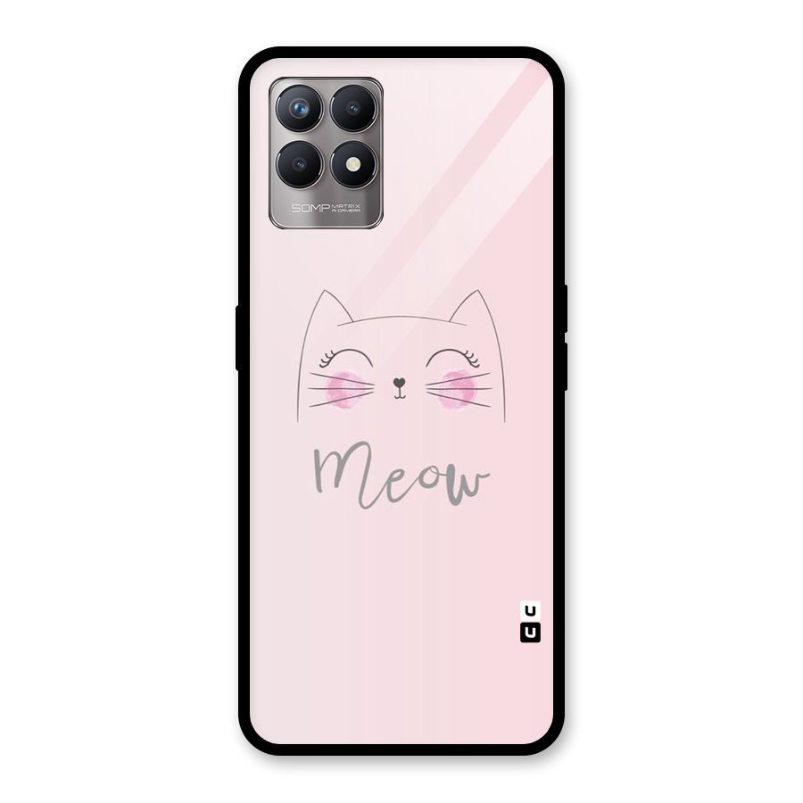 Meow Pink Glass Back Case for Realme Narzo 50