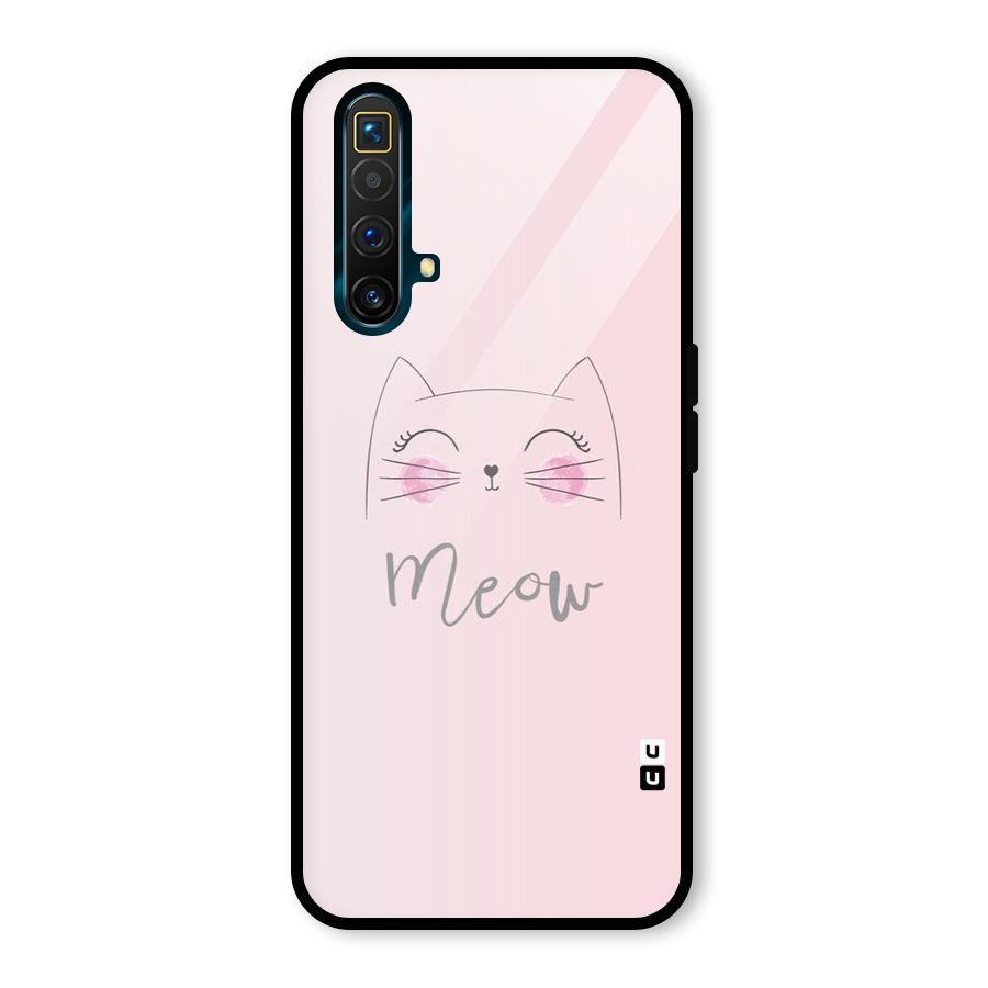Meow Pink Glass Back Case for Realme X3