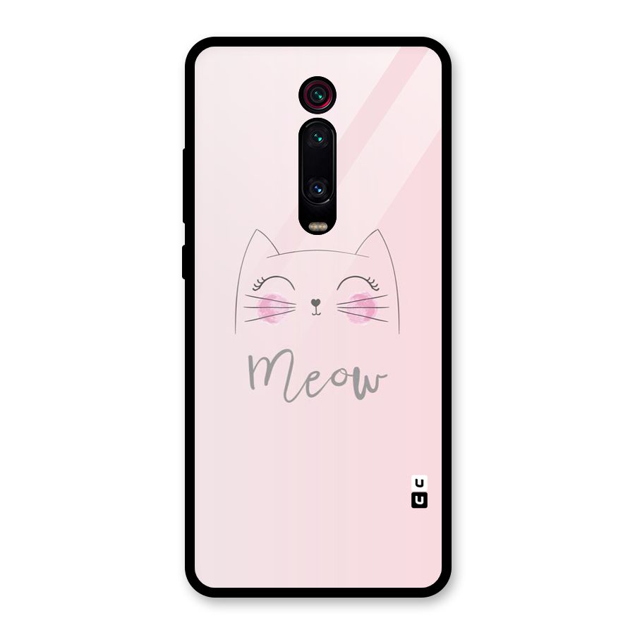 Meow Pink Glass Back Case for Redmi K20