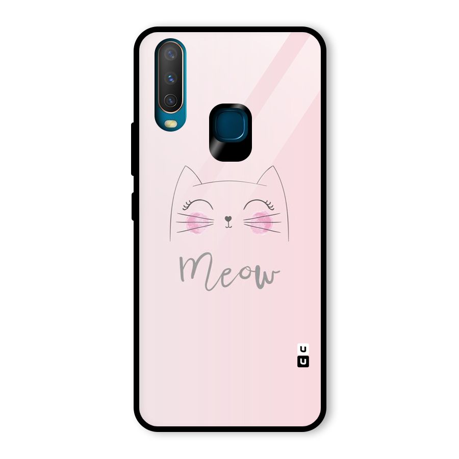 Meow Pink Glass Back Case for Vivo U10