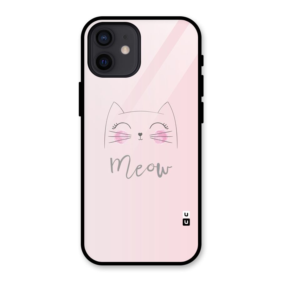 Meow Pink Glass Back Case for iPhone 12