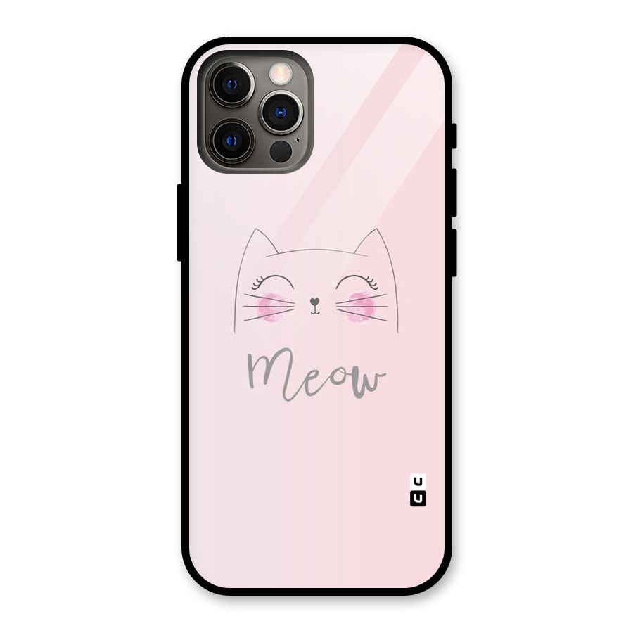 Meow Pink Glass Back Case for iPhone 12 Pro