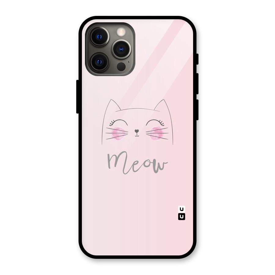 Meow Pink Glass Back Case for iPhone 12 Pro Max