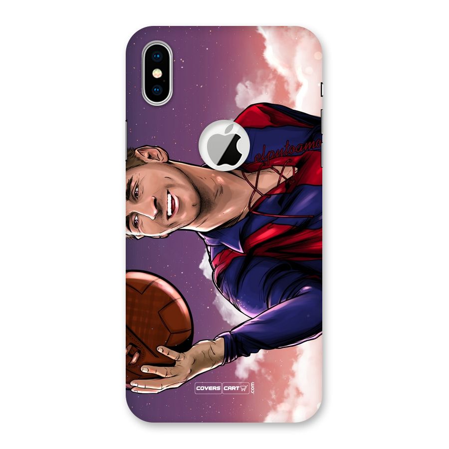 Messi Artwork Back Case for iPhone X Logo Cut